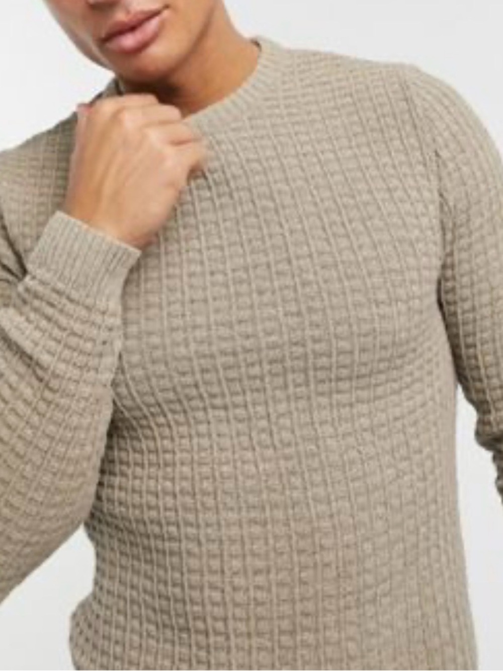 Cos Textured Crewneck Sweater